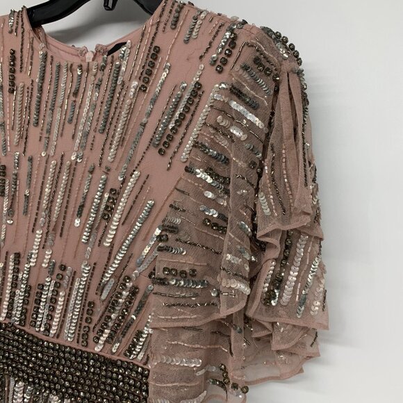 Mac Duggal Dress 93582 Embellished Full Length Layered Sleeve Gown - Picture 7 of 15